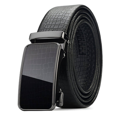Crocodile Look Belt For Men Smooth Buckle - Model Talon