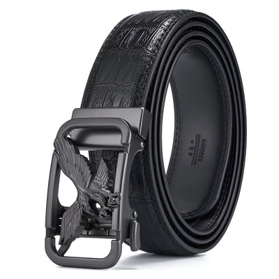 Crocodile Belt With Eagle Buckle For Men - Model Chika