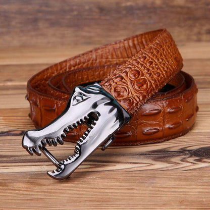 Belt Buckle Crocodile For Men Model Indigo by Zictor