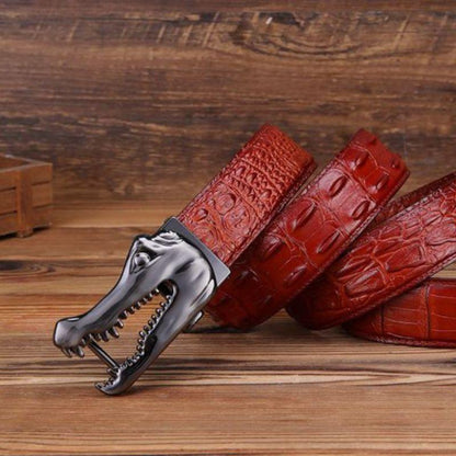 Belt Buckle Crocodile For Men Model Indigo by Zictor