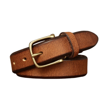 Full Grain Belt For Women Aged Patina - Model Leslee