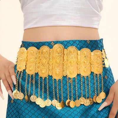 Moroccan Gold Belt With Medallions Relief - Model Nicky