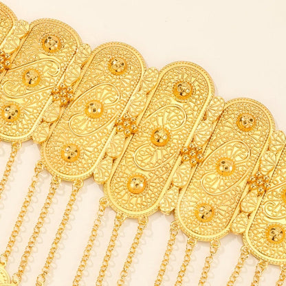 Belt Golden With Motifs In Reliefs And Medaillons Model Nicky by Zictor