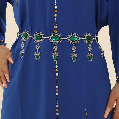 Emerald Pendant Belt With Moroccan Motifs - Model Sam
