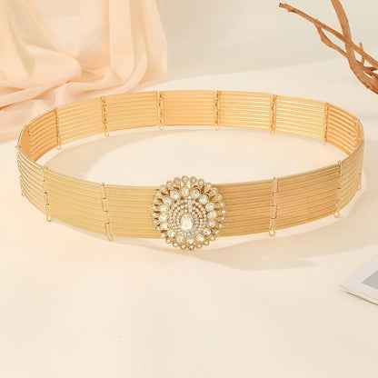 Belt With Buckle Prong TO Motifs Diamants Model Taytum by Zictor