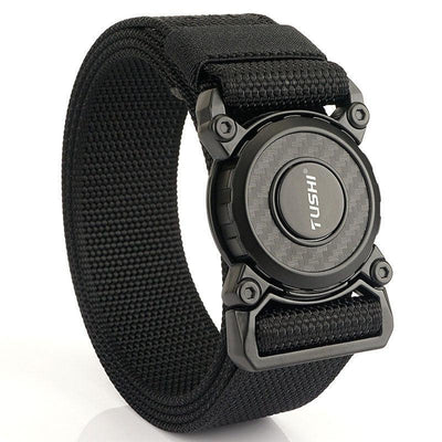 Black Nylon Tactical Elastic Belt for Duty - Model Skyler