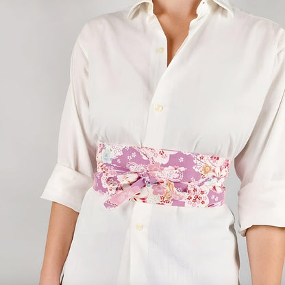 Belt Obi Shiloh to motifs fleurs of printemps, model Haydn - Zictor
