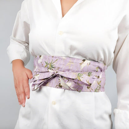 Belt Obi Shiloh to motifs grues, model Journey - Zictor