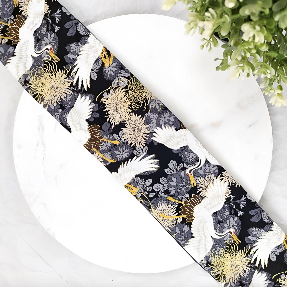 Belt TO Motifs Grues And Chrysantemes Model Kaceey by Zictor