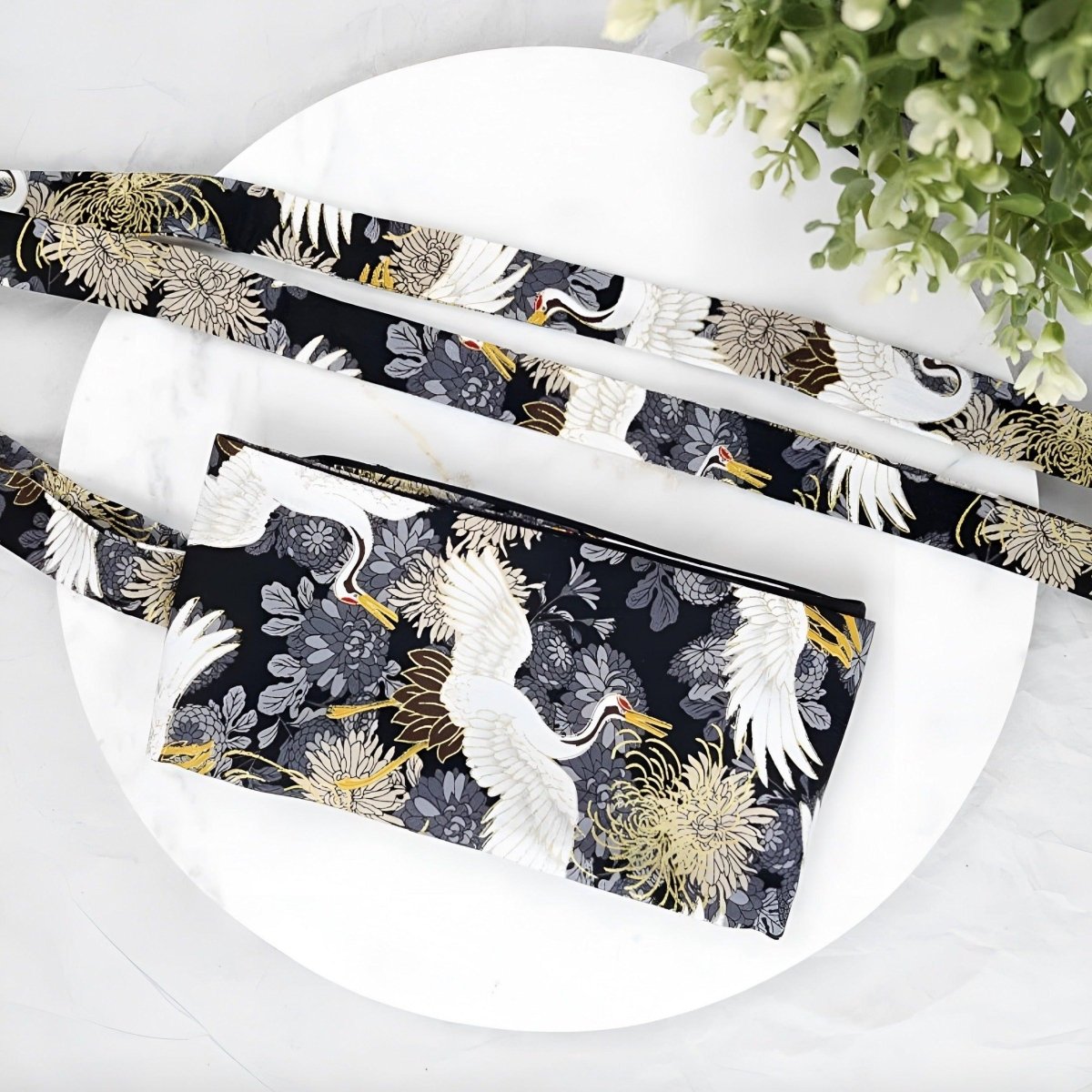 Belt TO Motifs Grues And Chrysantemes Model Kaceey by Zictor