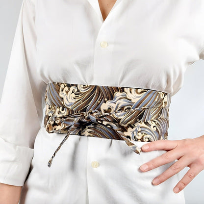 Belt Obi to motifs vSahele japonaise brown, model Chipoo - Zictor