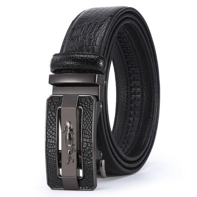 Men's Crocodile - Embossed Dress Belt - Ellison - Model Ellison
