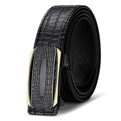 Crocodile Formal Belt For Men - Model Garnet