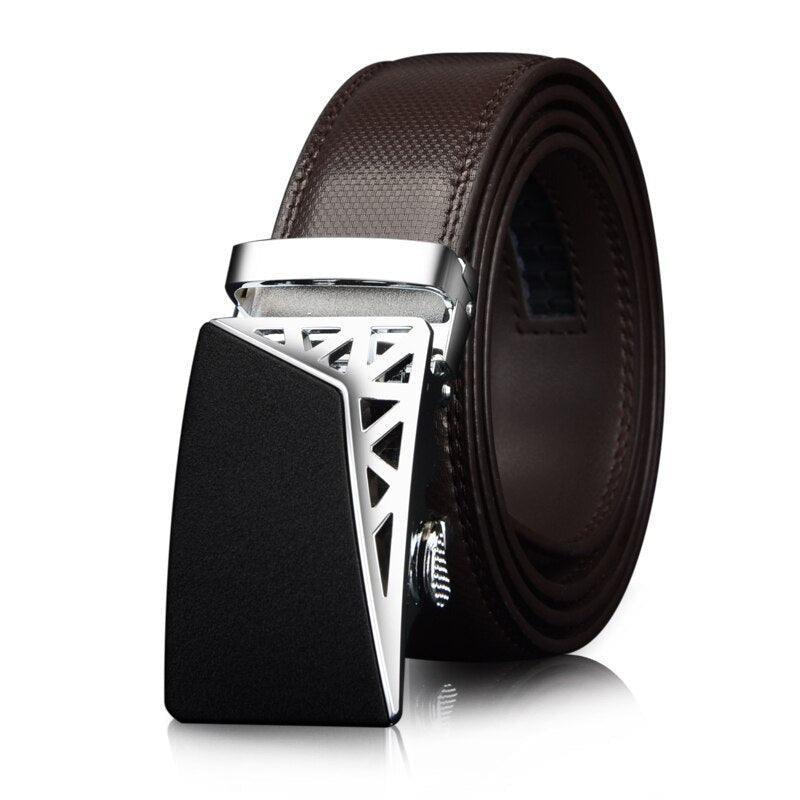 Belt of costume in leather for men, model Navi - Zictor