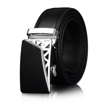 Men's Black Belt With Automatic Buckle - Model Navi