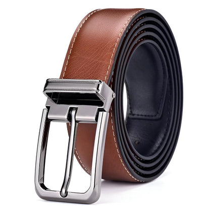Belt of costume in leather for men, model Paityn - Zictor