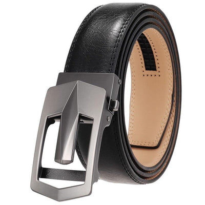 Men's Dress Belt With Silver Buckle - Model Bobby