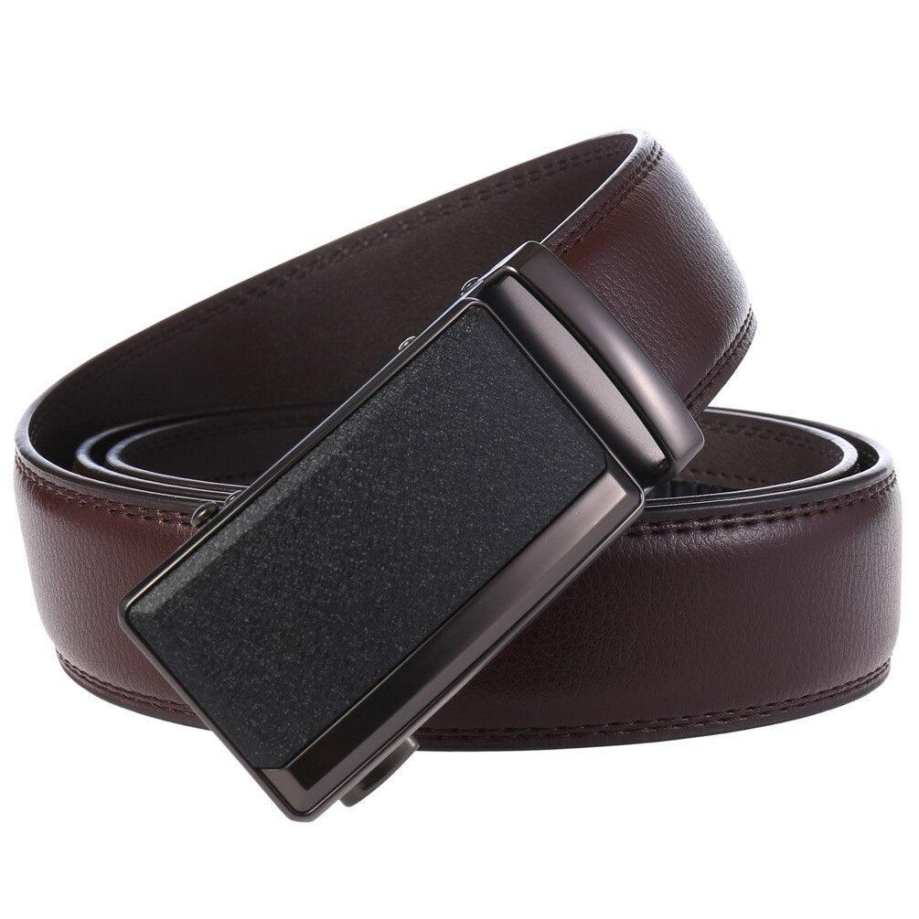 Belt of costume in leather for men, model Rivers - Zictor