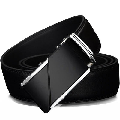 Dress Belt For Men Silver Buckle - Model Sascha