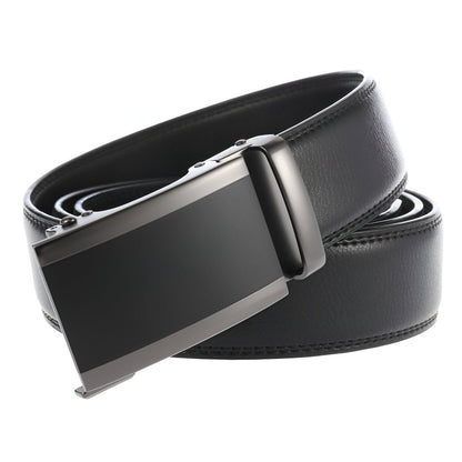 Belt Costume In Leather Pleine Fleur Buckle Automatic For Men Model Adi by Zictor