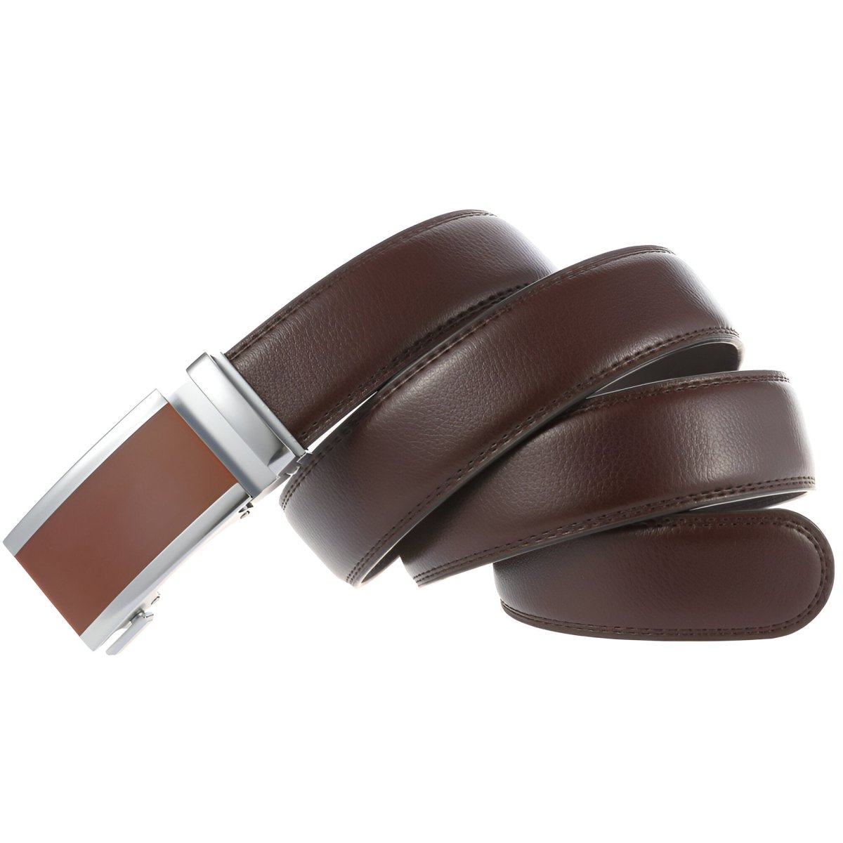 Belt Costume In Leather Pleine Fleur Buckle Automatic For Men Model Adi by Zictor
