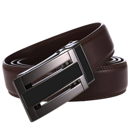 Belt Costume In Leather Pleine Fleur Buckle Automatic For Men Model Raja by Zictor