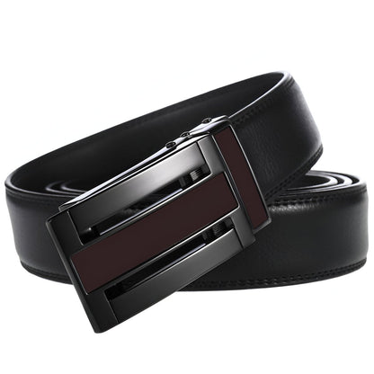 Belt Costume In Leather Pleine Fleur Buckle Automatic For Men Model Raja by Zictor