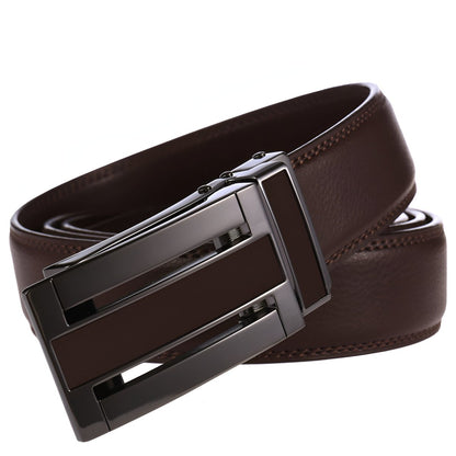 Belt Costume In Leather Pleine Fleur Buckle Automatic For Men Model Raja by Zictor