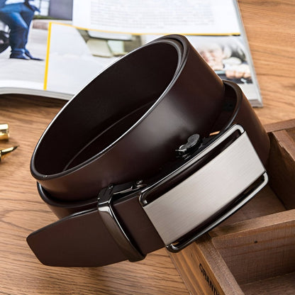 Belt Costume In Leather Pleine Fleur Buckle Automatic For Men Model Naim by Zictor