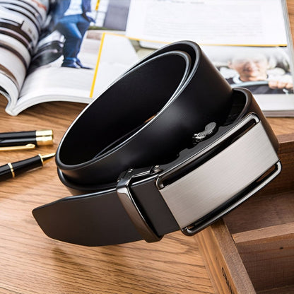 Belt Costume In Leather Pleine Fleur Buckle Automatic For Men Model Naim by Zictor