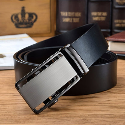 Belt Costume In Leather Pleine Fleur Buckle Automatic For Men Model Naim by Zictor
