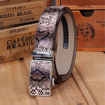 Belt Costume Leather Veritable Motif Serpent For Men Model Ayo by Zictor