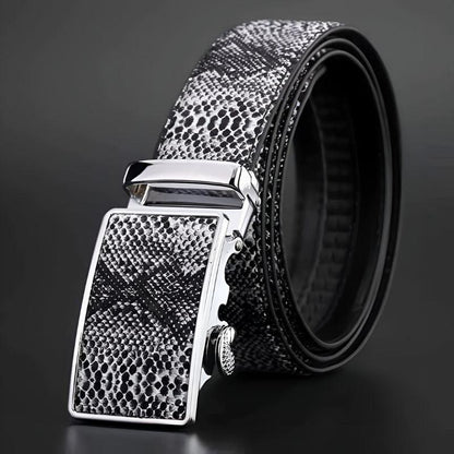 Belt Costume Leather Veritable Motif Serpent For Men Model Ayo by Zictor