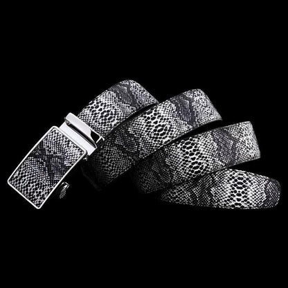 Belt Costume Leather Veritable Motif Serpent For Men Model Ayo by Zictor