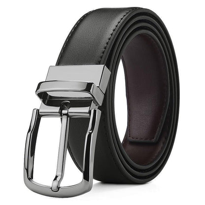 Belt of costume reversible in leather 2 in 1, model Dilan - Zictor