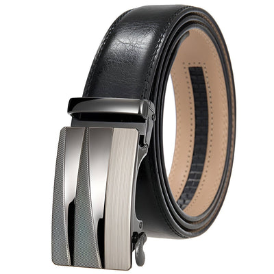 Suit Belt With Automatic Silver Buckle - Model Galaxy