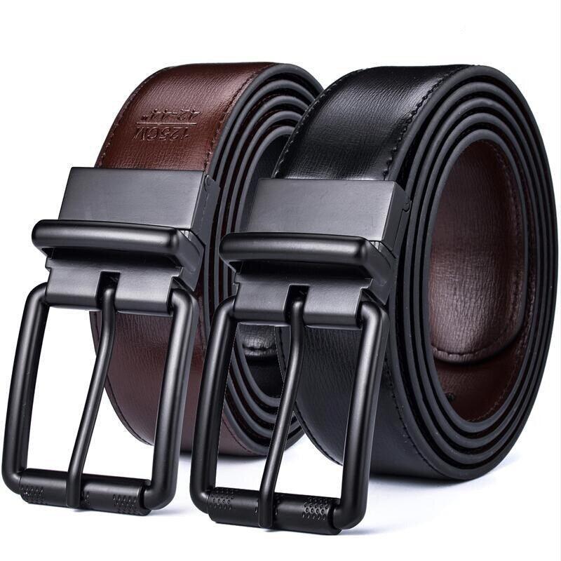 Belt reversible in leather 2 in 1 for men, model Chinh - Zictor