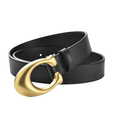 Belt For Women With Gold Buckle - Model Noao