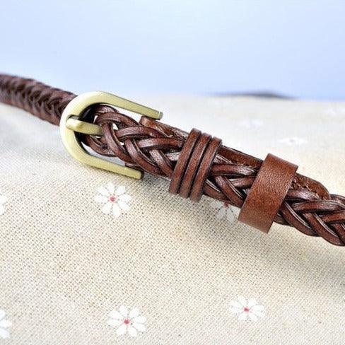 Belt In Leather Braid Model Edene by Zictor