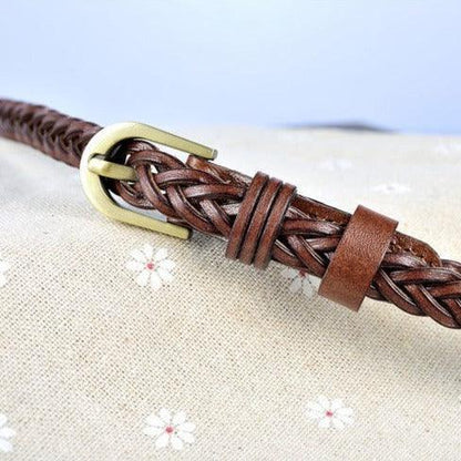 Belt In Leather Braid Model Edene by Zictor