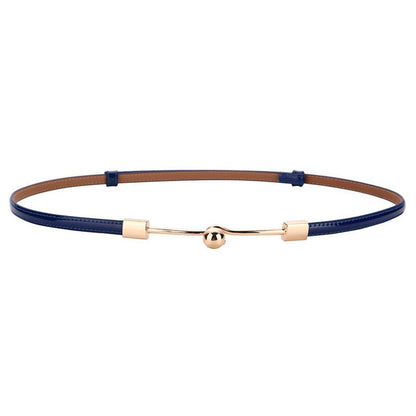 Belt slim in leather for women, model Dream - Zictor