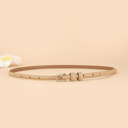 Belt slim in leather for women, model Fernar - Zictor