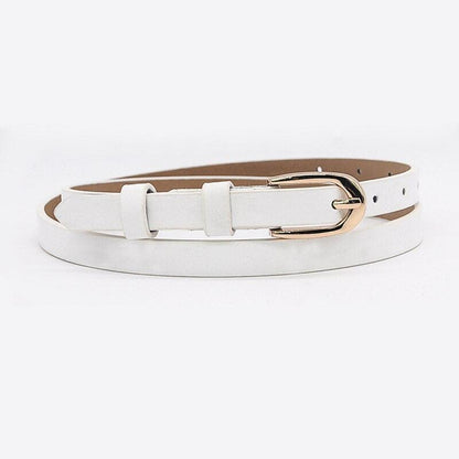 Belt slim in leather for women, model Millan - Zictor