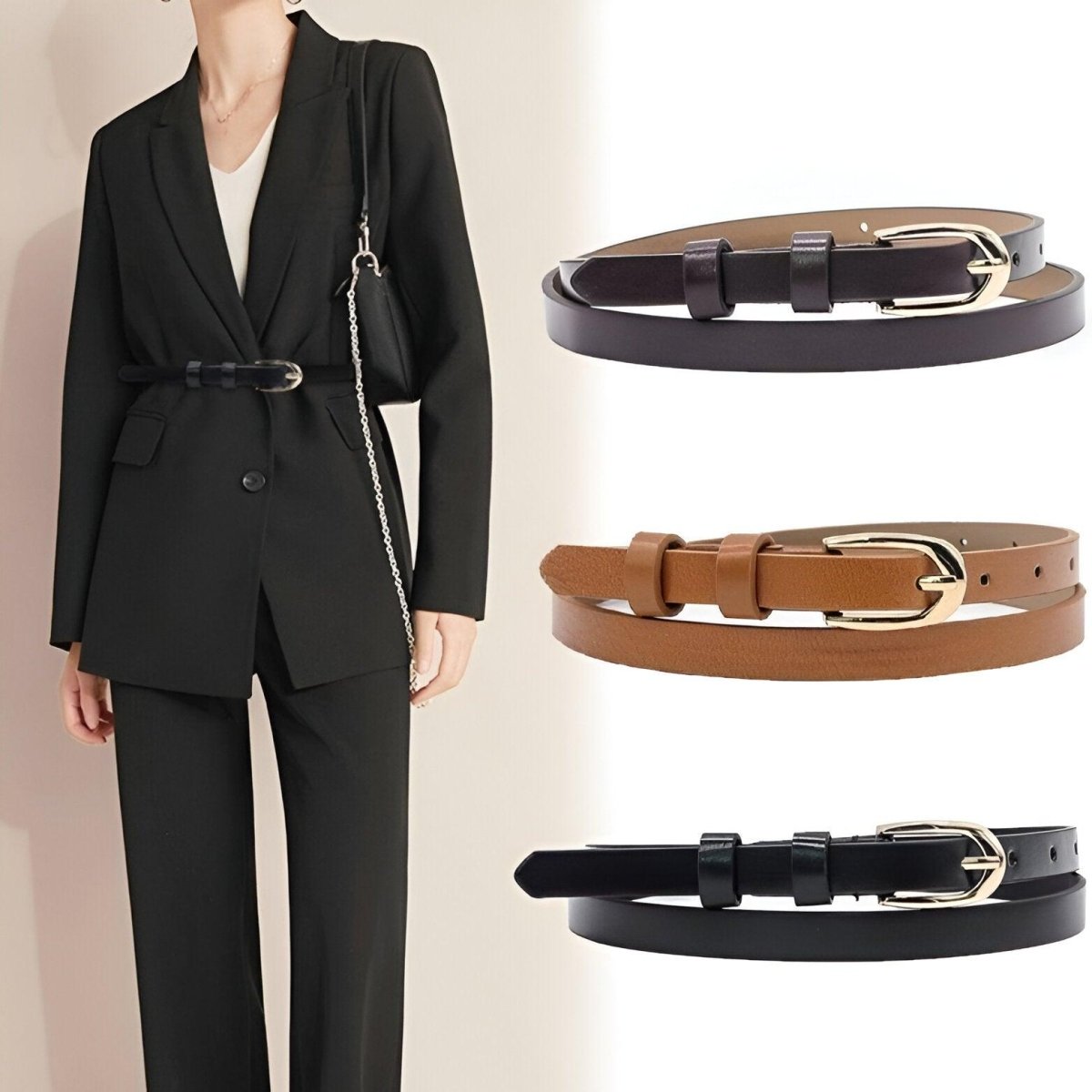 Belt In Leather For Women Model Millan by Zictor