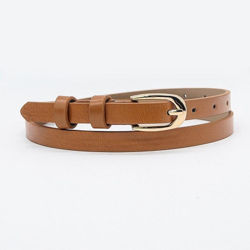 Belt slim in leather for women, model Millan - Zictor