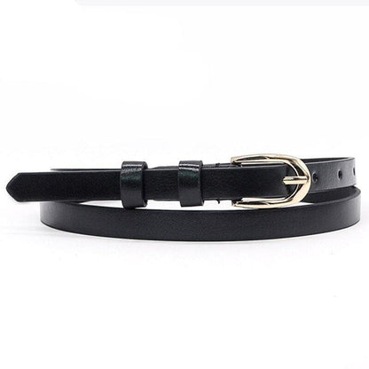 Belt slim in leather for women, model Millan - Zictor