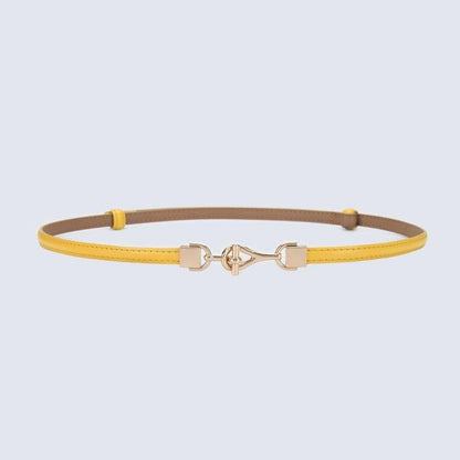 Belt slim in leather for women, model Son - Zictor