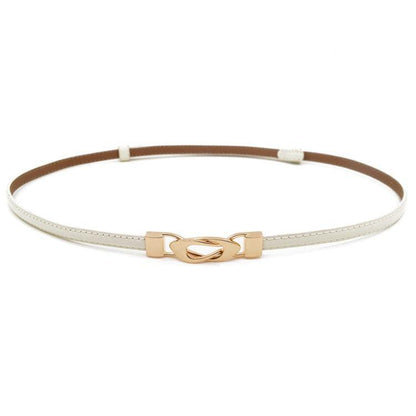 Belt slim in leather for women, model FubbChipo - Zictor