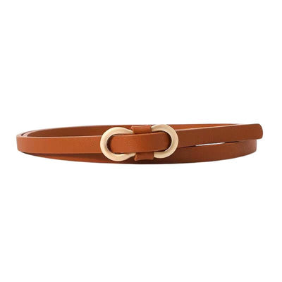 Belt With Gold Buckle - Model Jensen