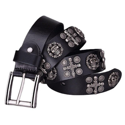 Belt Tête of mort for Men, model Ashleie - Zictor